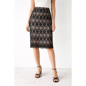Vintage Jody California Black Lace Midi Skirt | Y2K Whimsigoth Fairy Grunge